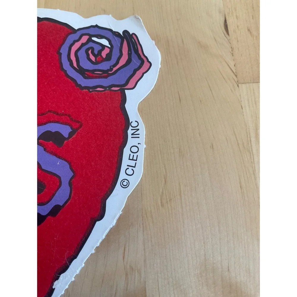 Vintage Cleo Inc Valentines Day Heart Wall Cutout Decoration Red Pink 13 inch